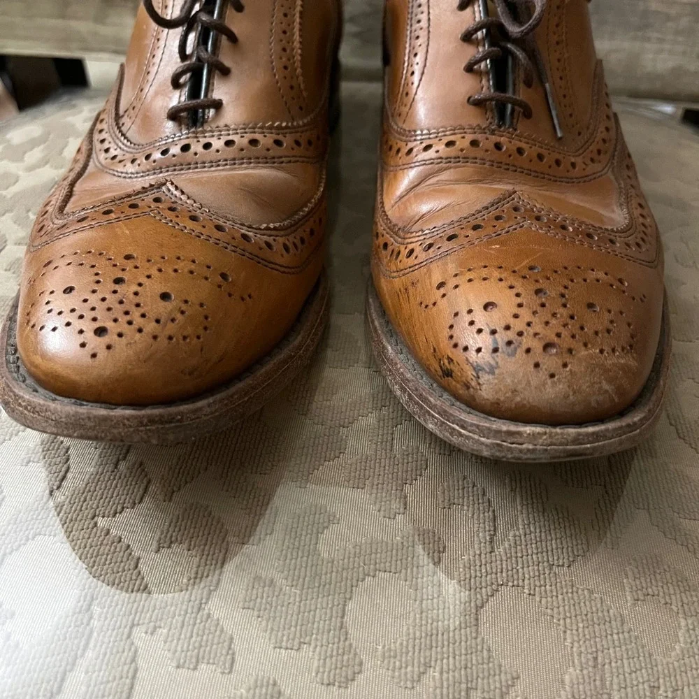Allen Edmonds McAllister Wingtip Oxford Walnut Leather Mens Shoes 10 B 6235